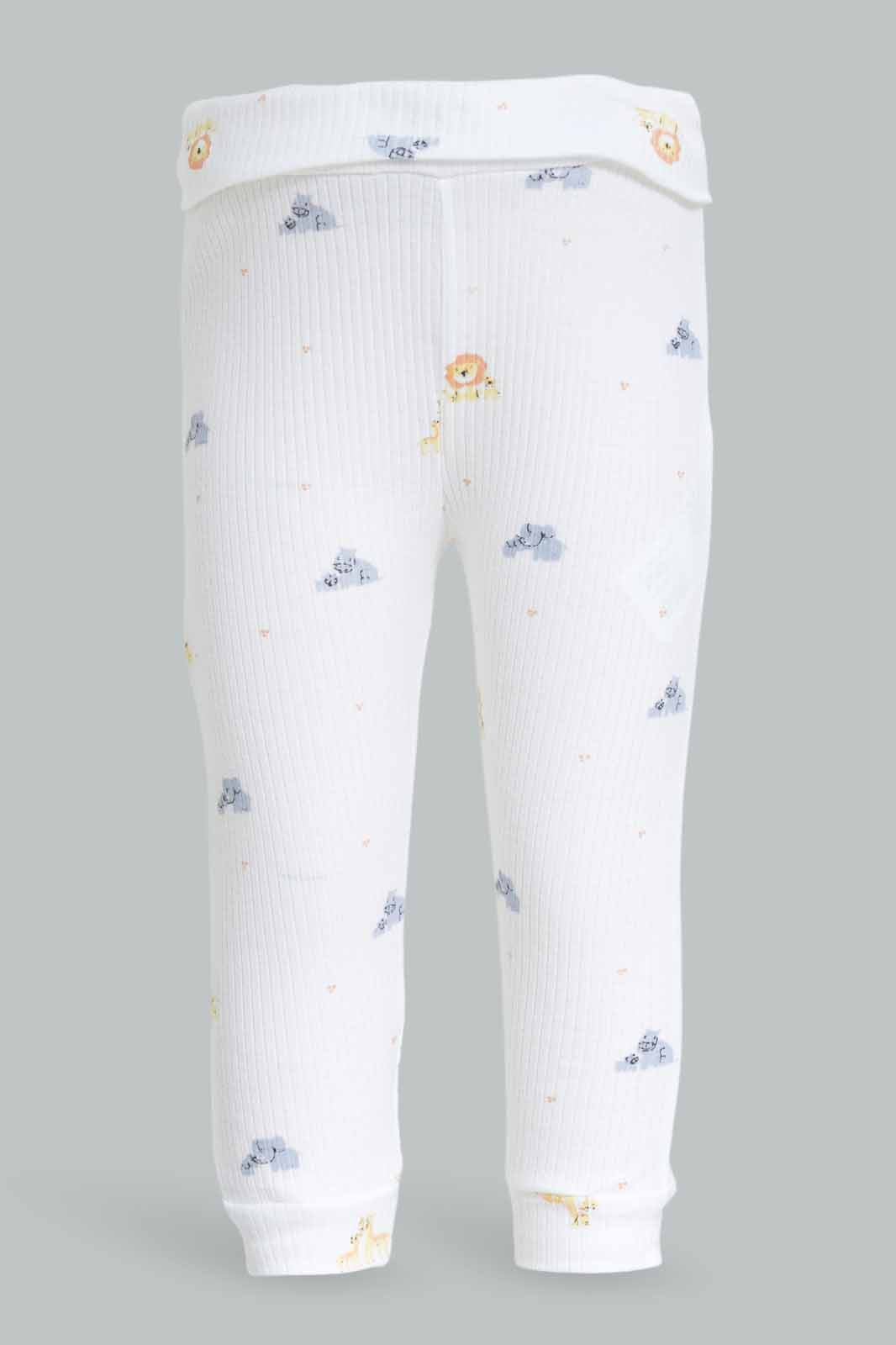 Redtag-White-1-Piece-Bodysuit-+-1-Pyjama-Pants---Set-Category:Sleepsuits,-Colour:Apricot,-Deals:New-In,-Dept:New-Born,-Filter:Baby-(0-to-12-Mths),-NBF-Sleepsuits,-New-In-NBF-APL,-Non-Sale,-S23A,-Section:Boys-(0-to-14Yrs)-Baby-