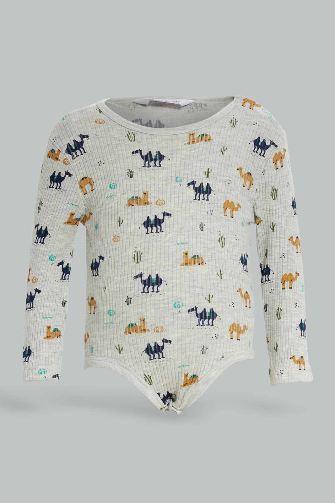 Redtag-Boys-Grey-1-Piece-Bodysuit-+-1-Pyjama-Pants---Set-Category:Sleepsuits,-Colour:Apricot,-Deals:New-In,-Dept:New-Born,-Filter:Baby-(0-to-12-Mths),-NBB-Sleepsuits,-New-In-NBB-APL,-Non-Sale,-S23A,-Section:Boys-(0-to-14Yrs)-Baby-