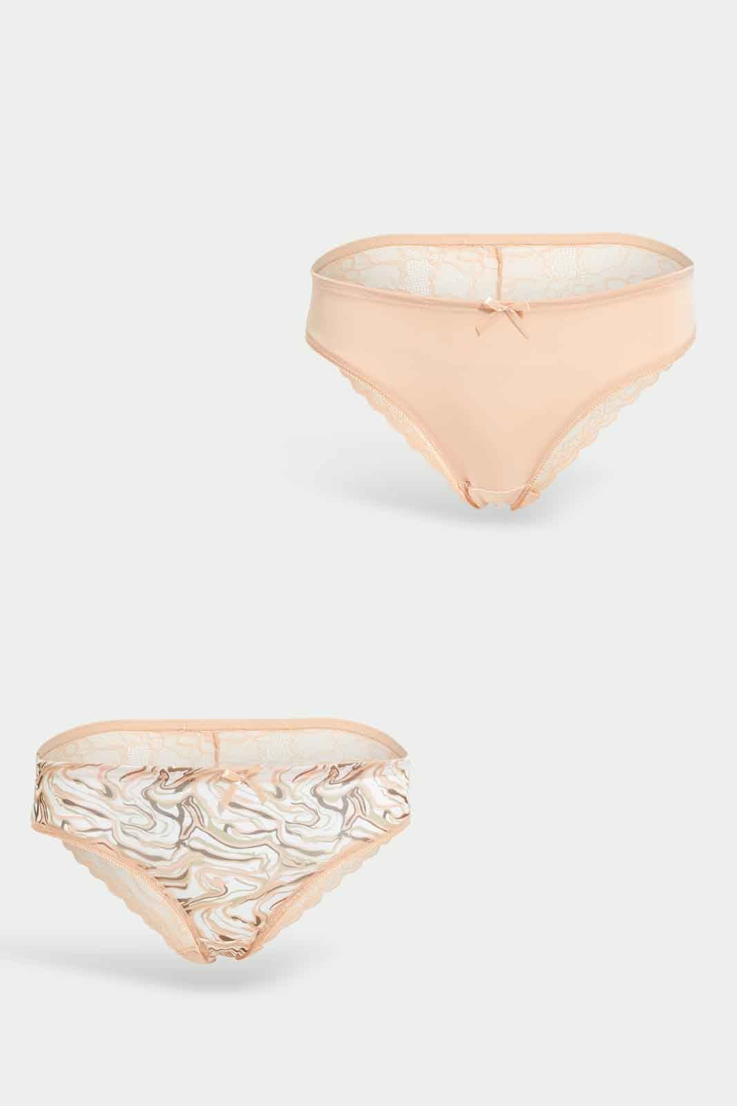 Redtag-Women-Assorted-Brazilian-Brief-2-Pack-Category:Briefs,-Colour:Assorted,-Deals:New-In,-Dept:Ladieswear,-Filter:Women's-Clothing,-New-In-Women-APL,-Non-Sale,-S23A,-Section:Women,-Women-Briefs--