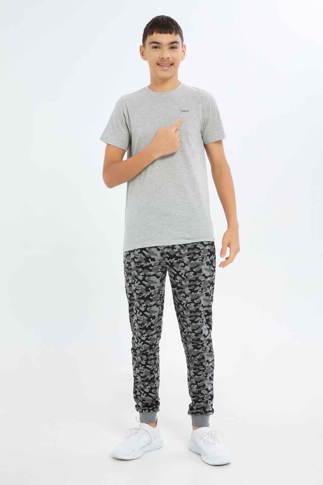 Redtag-Boys-White/Grey-Mel-2-Pc-Pack-Short-Sleeve-Tshirt-BSR-T-Shirts,-Category:T-Shirts,-Colour:Assorted,-Deals:New-In,-Dept:Boys,-Filter:Senior-Boys-(8-to-14-Yrs),-New-In-BSR-APL,-Non-Sale,-S23A,-Section:Boys-(0-to-14Yrs)-Senior-Boys-9 to 14 Years
