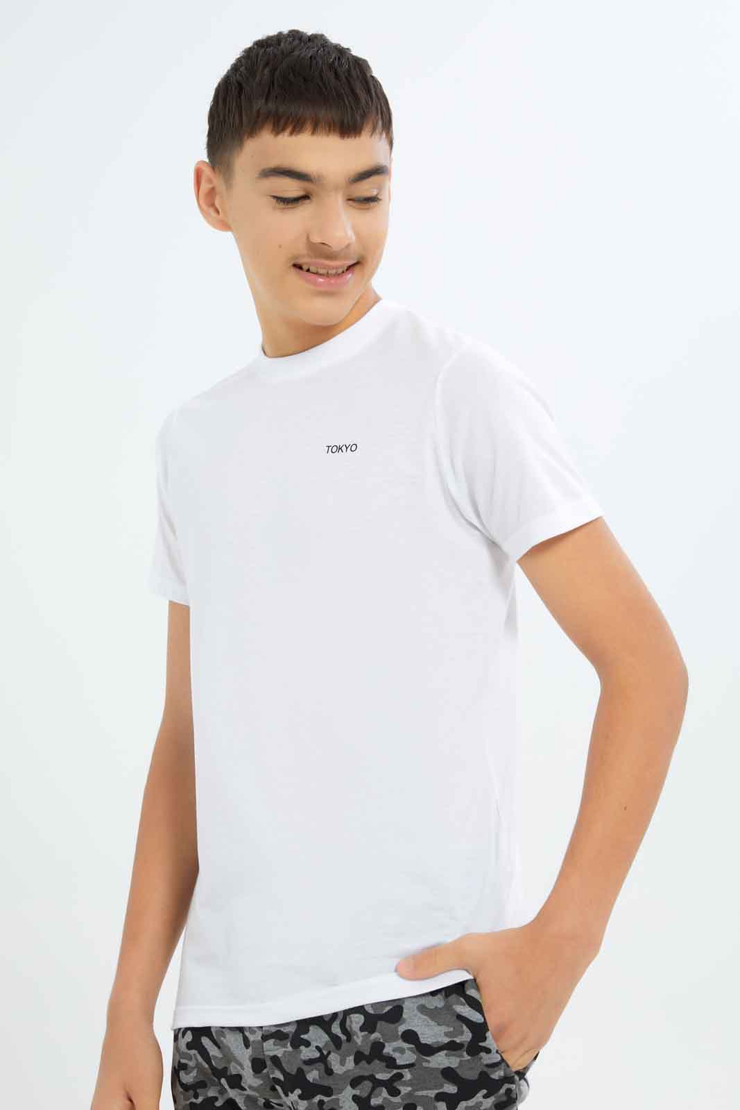 Redtag-Boys-White/Grey-Mel-2-Pc-Pack-Short-Sleeve-Tshirt-BSR-T-Shirts,-Category:T-Shirts,-Colour:Assorted,-Deals:New-In,-Dept:Boys,-Filter:Senior-Boys-(8-to-14-Yrs),-New-In-BSR-APL,-Non-Sale,-S23A,-Section:Boys-(0-to-14Yrs)-Senior-Boys-9 to 14 Years