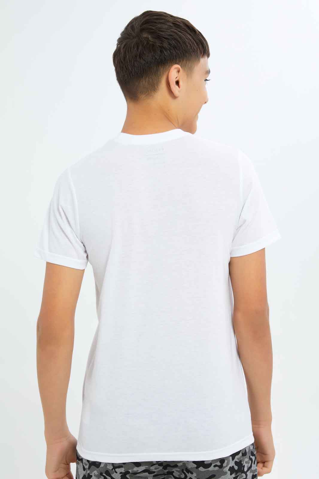 Redtag-Boys-White/Grey-Mel-2-Pc-Pack-Short-Sleeve-Tshirt-BSR-T-Shirts,-Category:T-Shirts,-Colour:Assorted,-Deals:New-In,-Dept:Boys,-Filter:Senior-Boys-(8-to-14-Yrs),-New-In-BSR-APL,-Non-Sale,-S23A,-Section:Boys-(0-to-14Yrs)-Senior-Boys-9 to 14 Years