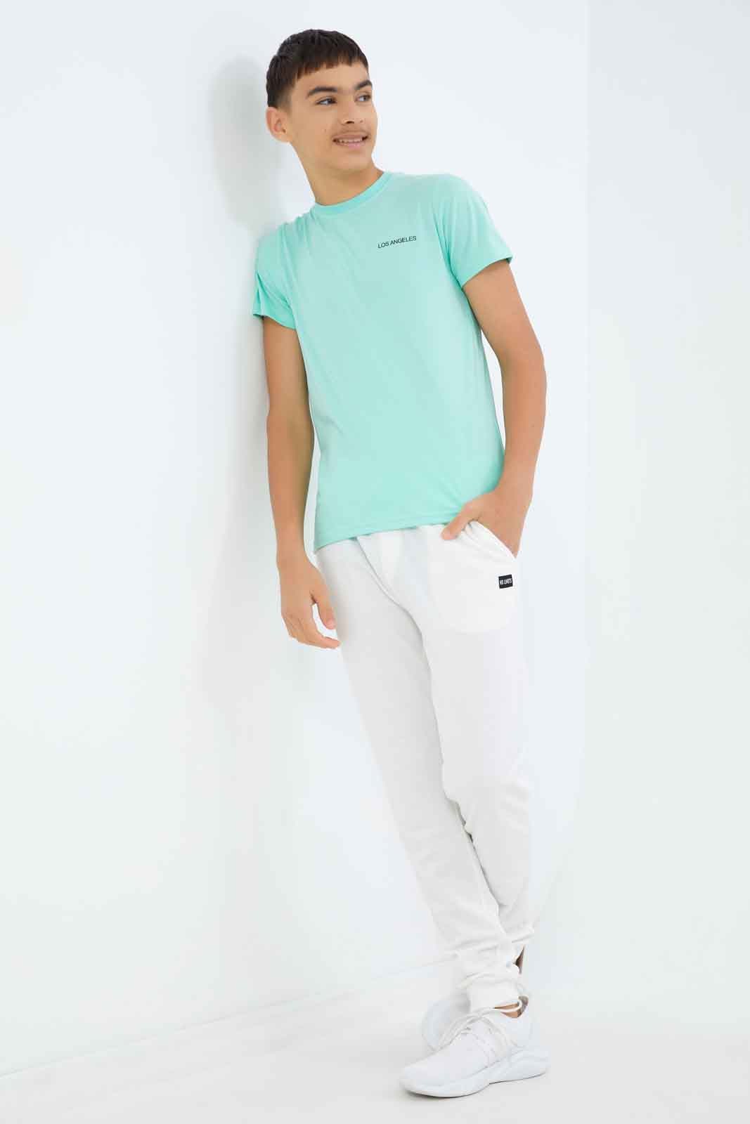 Redtag-Boys-Black/Mint-2-Pc-Pack-Short-Sleeve-Tshirt-BSR-T-Shirts,-Category:T-Shirts,-Colour:Assorted,-Deals:New-In,-Dept:Boys,-Filter:Senior-Boys-(8-to-14-Yrs),-New-In-BSR-APL,-Non-Sale,-S23A,-Section:Boys-(0-to-14Yrs)-Senior-Boys-9 to 14 Years