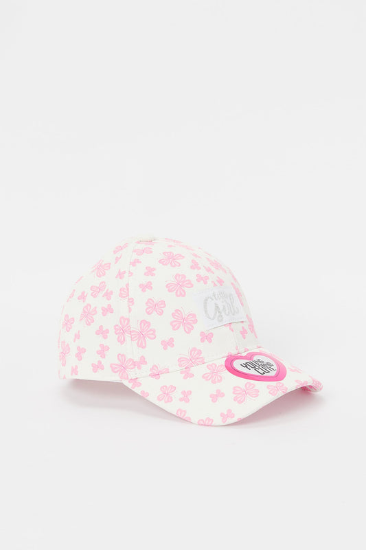 Redtag-Pink-Character-Embellished-Cap-Category:Caps-&-Hats,-Colour:Pink,-Deals:New-In,-Dept:Girls,-Filter:Girls-Accessories,-GIR-Caps-&-Hats,-H1:ACC,-H2:GIR,-H3:GIA,-H4:FAA,-New-In,-New-In-GIR-ACC,-Non-Sale,-S23A,-Season:S23B,-Section:Girls-(0-to-14Yrs)-Girls-