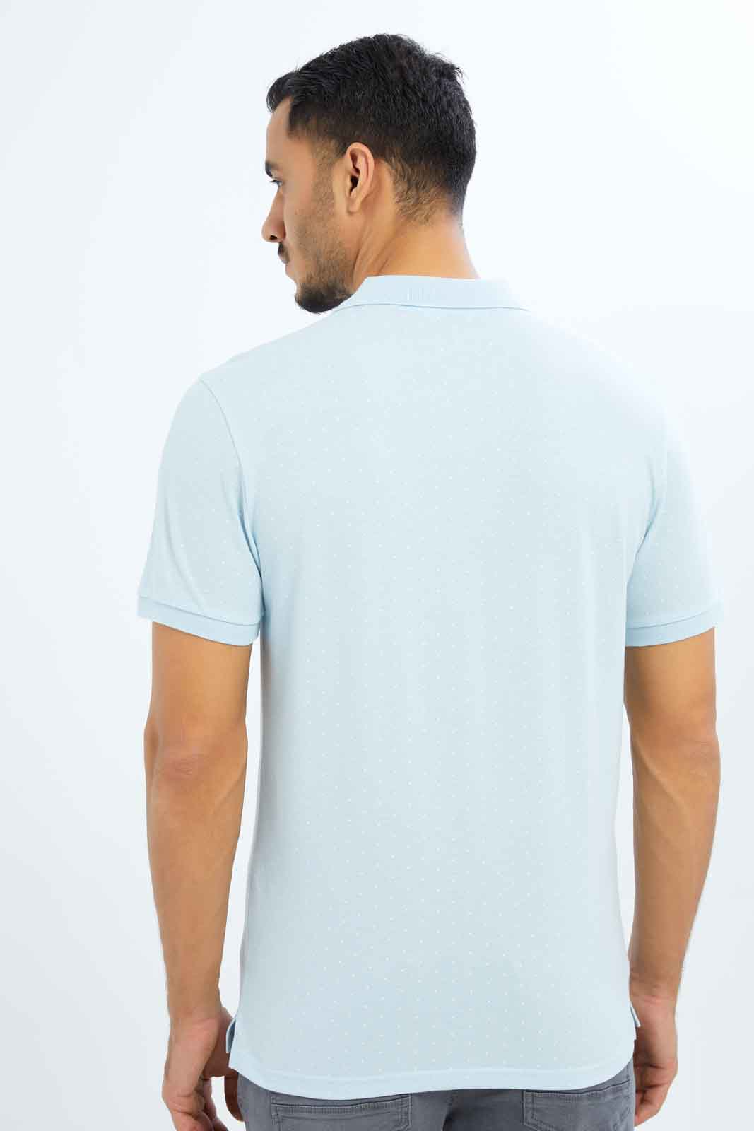 Redtag-Men-Sky-Blue-Aop-Polo-Shirt-With-Chest-Logo-Category:Polo-T-Shirts,-Colour:Sky-Blue,-Deals:New-In,-Dept:Menswear,-Filter:Men's-Clothing,-Men-Polo-T-Shirts,-New-In-Men-APL,-Non-Sale,-S23B,-Section:Men-Men's-