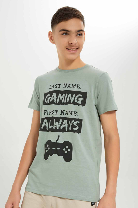 Redtag-Boys-Mint-Last-Name-And-First-Name-Gaming-Short-Sleeve-Graphic-Tee-BSR-T-Shirts,-Category:T-Shirts,-Colour:Mint,-Deals:New-In,-Dept:Boys,-Filter:Senior-Boys-(8-to-14-Yrs),-New-In-BSR-APL,-Non-Sale,-S23A,-Section:Boys-(0-to-14Yrs),-TBL-Senior-Boys-9 to 14 Years