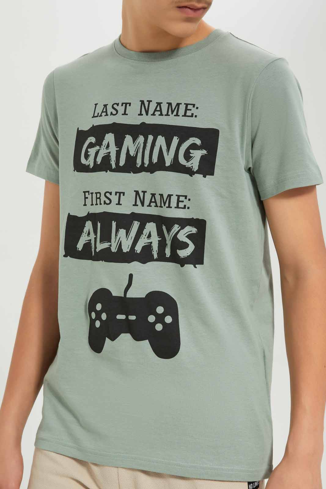 Redtag-Boys-Mint-Last-Name-And-First-Name-Gaming-Short-Sleeve-Graphic-Tee-BSR-T-Shirts,-Category:T-Shirts,-Colour:Mint,-Deals:New-In,-Dept:Boys,-Filter:Senior-Boys-(8-to-14-Yrs),-New-In-BSR-APL,-Non-Sale,-S23A,-Section:Boys-(0-to-14Yrs),-TBL-Senior-Boys-9 to 14 Years