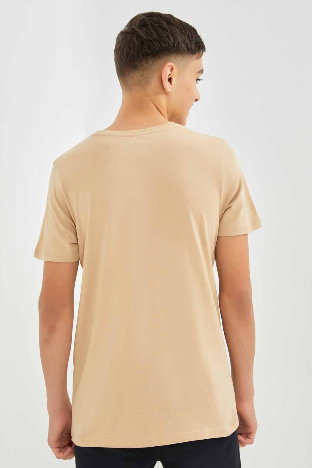 Redtag-Boys-Beige-New-York-City-Short-Sleeve-Graphic-Tee-BSR-T-Shirts,-Category:T-Shirts,-Colour:Beige,-Deals:New-In,-Dept:Boys,-Filter:Senior-Boys-(8-to-14-Yrs),-New-In-BSR-APL,-Non-Sale,-S23A,-Section:Boys-(0-to-14Yrs),-TBL-Senior-Boys-9 to 14 Years