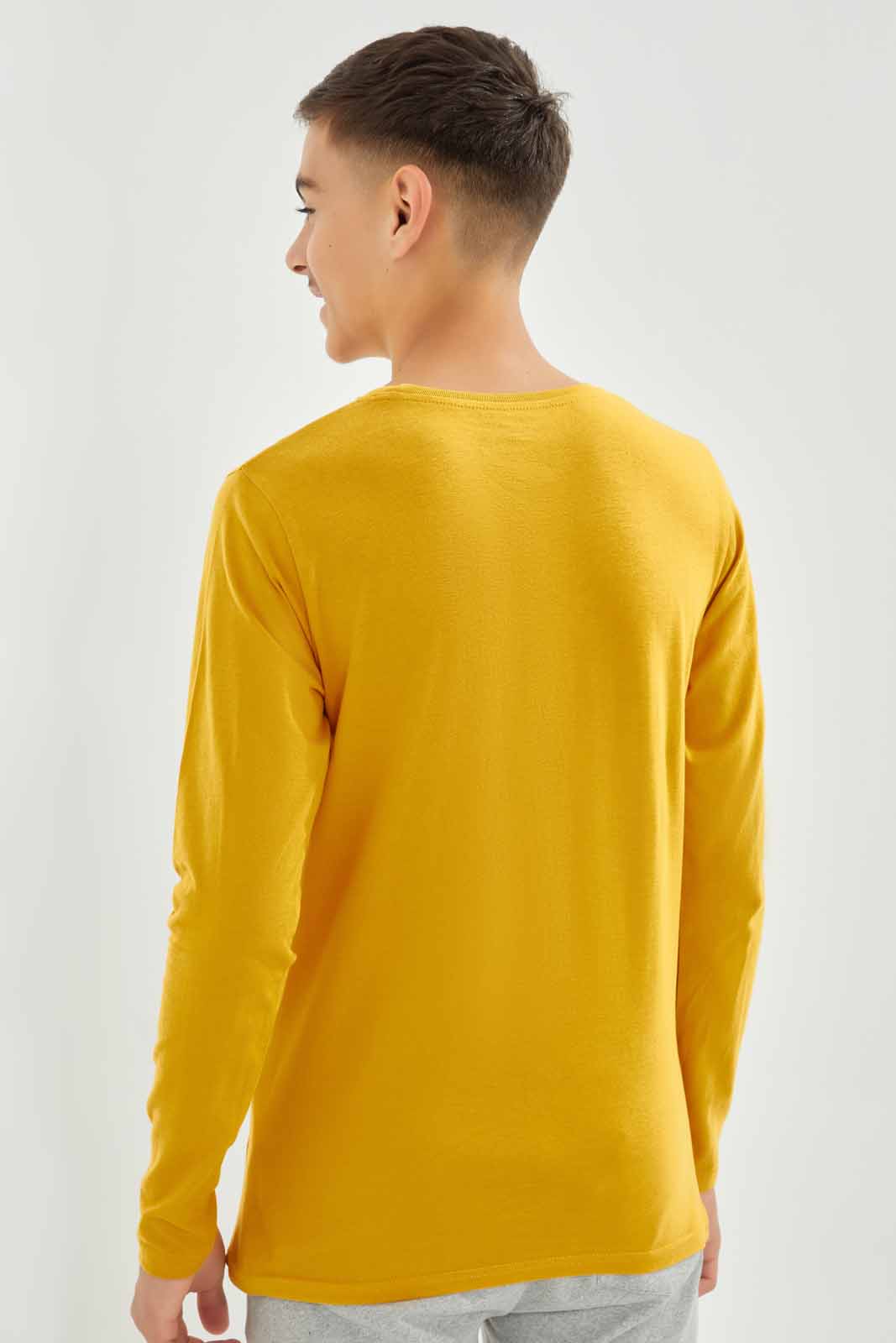 Redtag-Boys-Mustard-London-Bridge-Long-Sleeve-Graphic-Tee-BSR-T-Shirts,-Category:T-Shirts,-Colour:Mustard,-Deals:New-In,-Dept:Boys,-Filter:Senior-Boys-(8-to-14-Yrs),-New-In-BSR-APL,-Non-Sale,-S23A,-Section:Boys-(0-to-14Yrs),-TBL-Senior-Boys-9 to 14 Years