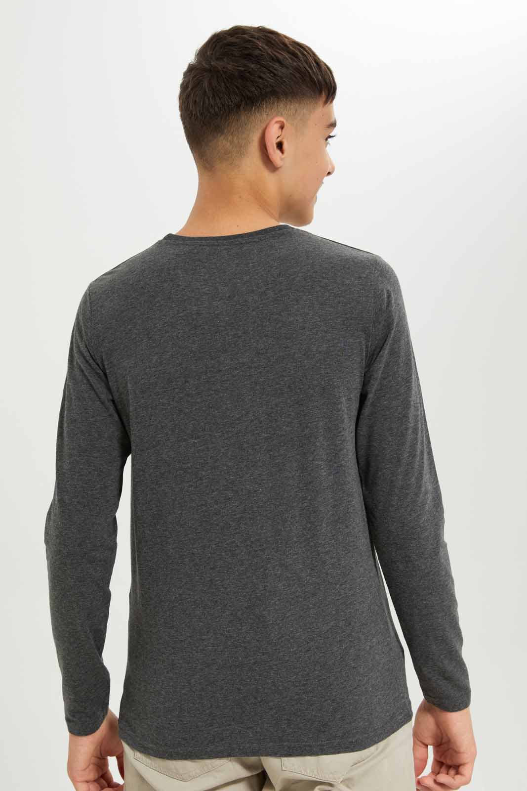 Redtag-Boys-Charcoal-Astraonaut-Long-Sleeve-Graphic-Tee-BSR-T-Shirts,-Category:T-Shirts,-Colour:Charcoal,-Deals:New-In,-Dept:Boys,-Filter:Senior-Boys-(8-to-14-Yrs),-New-In-BSR-APL,-Non-Sale,-S23A,-Section:Boys-(0-to-14Yrs),-TBL-Senior-Boys-9 to 14 Years