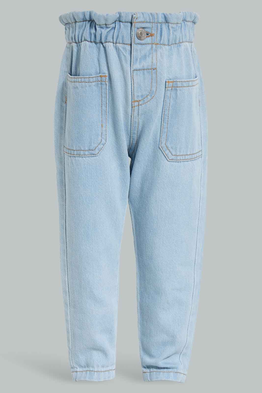 Redtag-Girls-Light-Wash-4-Pocket-Paper-Jeans-Category:Jeans,-Colour:Light-Wash,-Deals:New-In,-Filter:Infant-Girls-(3-to-24-Mths),-ING-Jeans,-New-In-ING-APL,-Non-Sale,-Section:Girls-(0-to-14Yrs),-W22B-Infant-Girls-3 to 24 Months