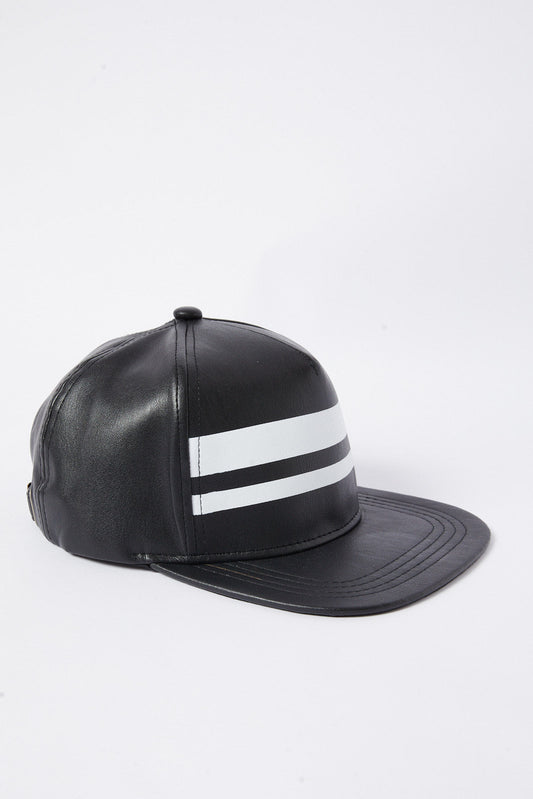 Redtag-Black-Pu-Cap-Category:Caps-&-Hats,-Colour:Black,-Deals:New-In,-Dept:Menswear,-Filter:Men's-Accessories,-Men-Caps-&-Hats,-New-In,-New-In-Men-ACC,-Non-Sale,-S23A,-Section:Men-Men's-