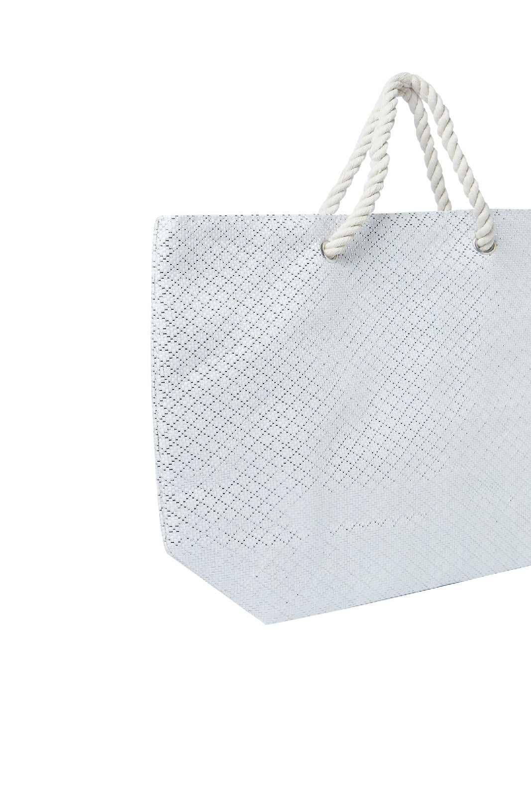 Redtag-White-Embellished-Beach-Bag-Category:Bags,-Colour:White,-Dept:Ladieswear,-Filter:Women's-Accessories,-New-In,-New-In-Women-ACC,-Non-Sale,-S23A,-Section:Women,-Women-Bags-Women-