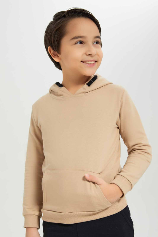 Redtag-Boys-Stone-Hooded-Sweatshirt-BOY-Sweatshirts,-Category:Sweatshirts,-Colour:Beige,-Deals:New-In,-Dept:Boys,-Filter:Boys-(2-to-8-Yrs),-New-In-BOY-APL,-Non-Sale,-S23A,-Section:Boys-(0-to-14Yrs),-TBL-Boys-2 to 8 Years