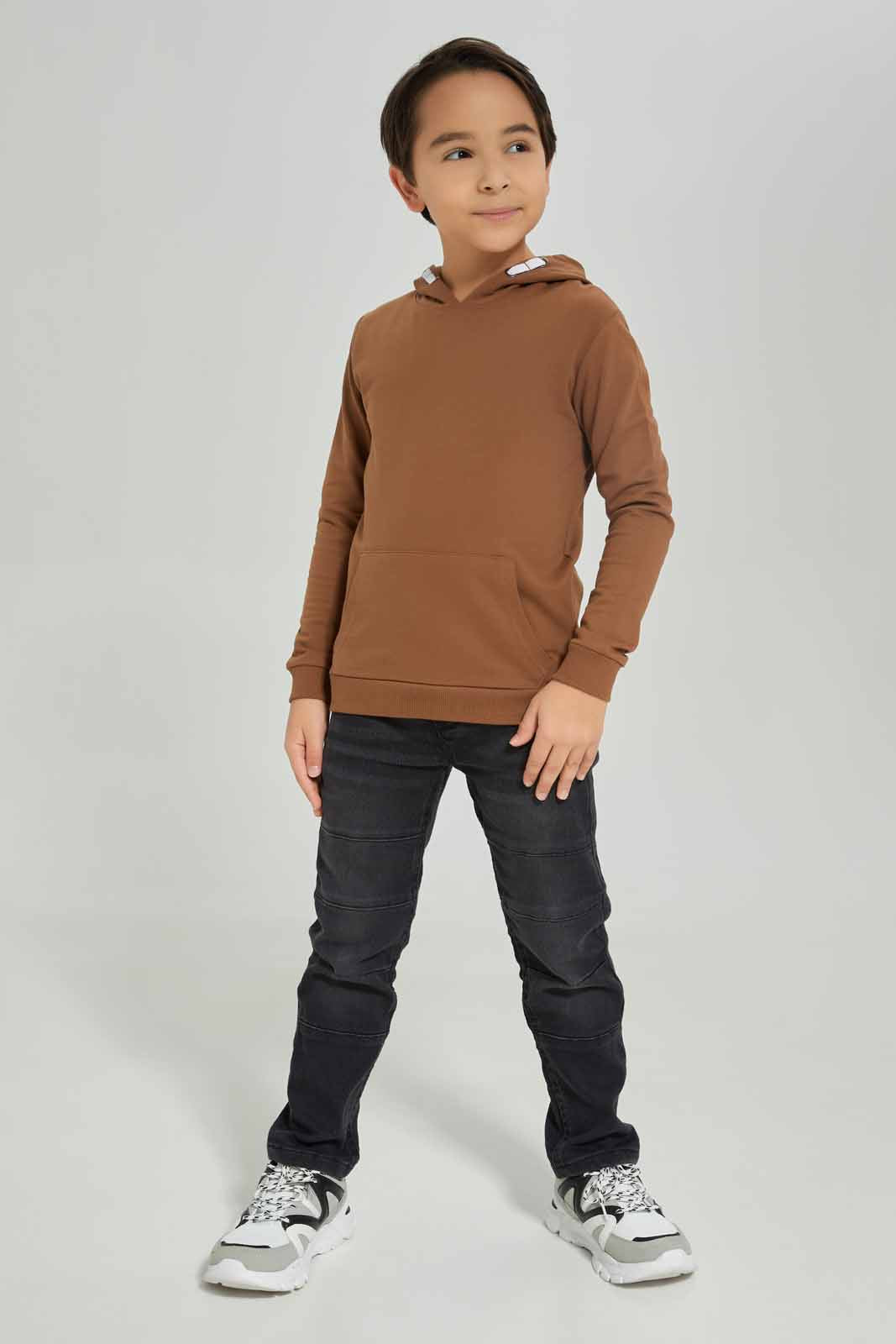 Redtag-Boys-Brown-Hooded-Sweatshirt-BOY-Sweatshirts,-Category:Sweatshirts,-Colour:Brown,-Deals:New-In,-Dept:Boys,-Filter:Boys-(2-to-8-Yrs),-New-In-BOY-APL,-Non-Sale,-S23A,-Section:Boys-(0-to-14Yrs),-TBL-Boys-2 to 8 Years