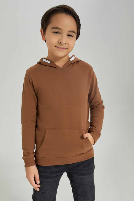 Redtag-Boys-Brown-Hooded-Sweatshirt-BOY-Sweatshirts,-Category:Sweatshirts,-Colour:Brown,-Deals:New-In,-Dept:Boys,-Filter:Boys-(2-to-8-Yrs),-New-In-BOY-APL,-Non-Sale,-S23A,-Section:Boys-(0-to-14Yrs),-TBL-Boys-2 to 8 Years