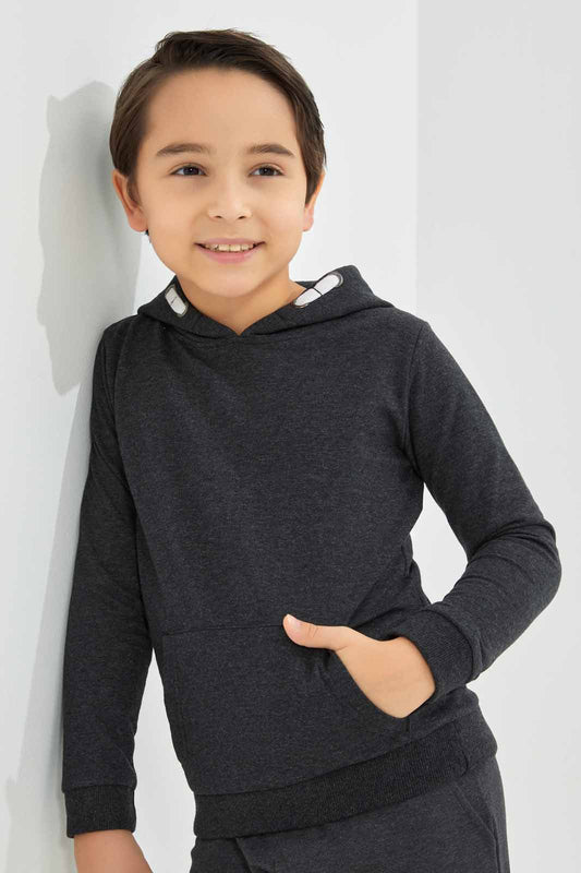 Redtag-Boys-Charcoal-Hooded-Sweatshirt-BOY-Sweatshirts,-Category:Sweatshirts,-Colour:Charcoal,-Deals:New-In,-Dept:Boys,-Filter:Boys-(2-to-8-Yrs),-New-In-BOY-APL,-Non-Sale,-S23A,-Section:Boys-(0-to-14Yrs),-TBL-Boys-2 to 8 Years