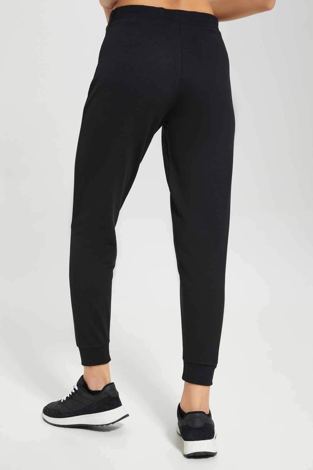 Redtag-Women-Black-Basic-Jogger-With-Side-Tape-Category:Joggers,-Colour:Black,-Deals:New-In,-Dept:Ladieswear,-Filter:Women's-Clothing,-New-In-Women-APL,-Non-Sale,-S23A,-Section:Women,-TBL,-Women-Joggers-Women's-
