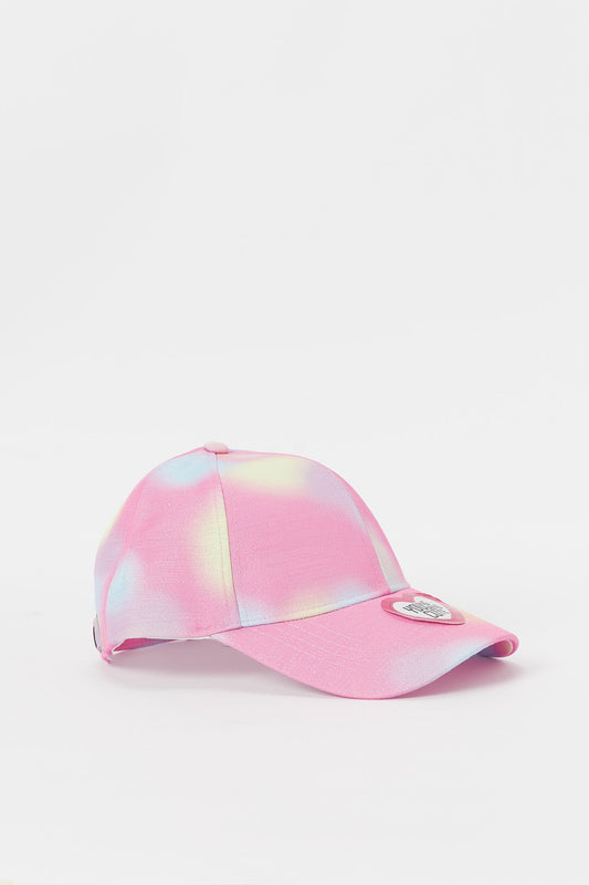 Redtag-Pink-And-White-Tie-And-Dye-Printed-Cap-Category:Caps-&-Hats,-Colour:Assorted,-Deals:New-In,-Dept:Girls,-Filter:Girls-Accessories,-GIR-Caps-&-Hats,-H1:ACC,-H2:GIR,-H3:GIA,-H4:FAA,-New-In,-New-In-GIR-ACC,-Non-Sale,-S23A,-Season:S23B,-Section:Girls-(0-to-14Yrs)-Girls-
