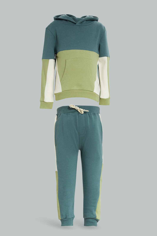 Redtag-Boys-Green-And-Beige-Multi-Color-Hoody-Jogging-Suit-Category:Jog-Sets,-Colour:Green,-Deals:New-In,-Dept:Boys,-Filter:Infant-Boys-(3-to-24-Mths),-INB-Jog-Sets,-New-In-INB-APL,-Non-Sale,-S23A,-Section:Boys-(0-to-14Yrs)-Infant-Boys-