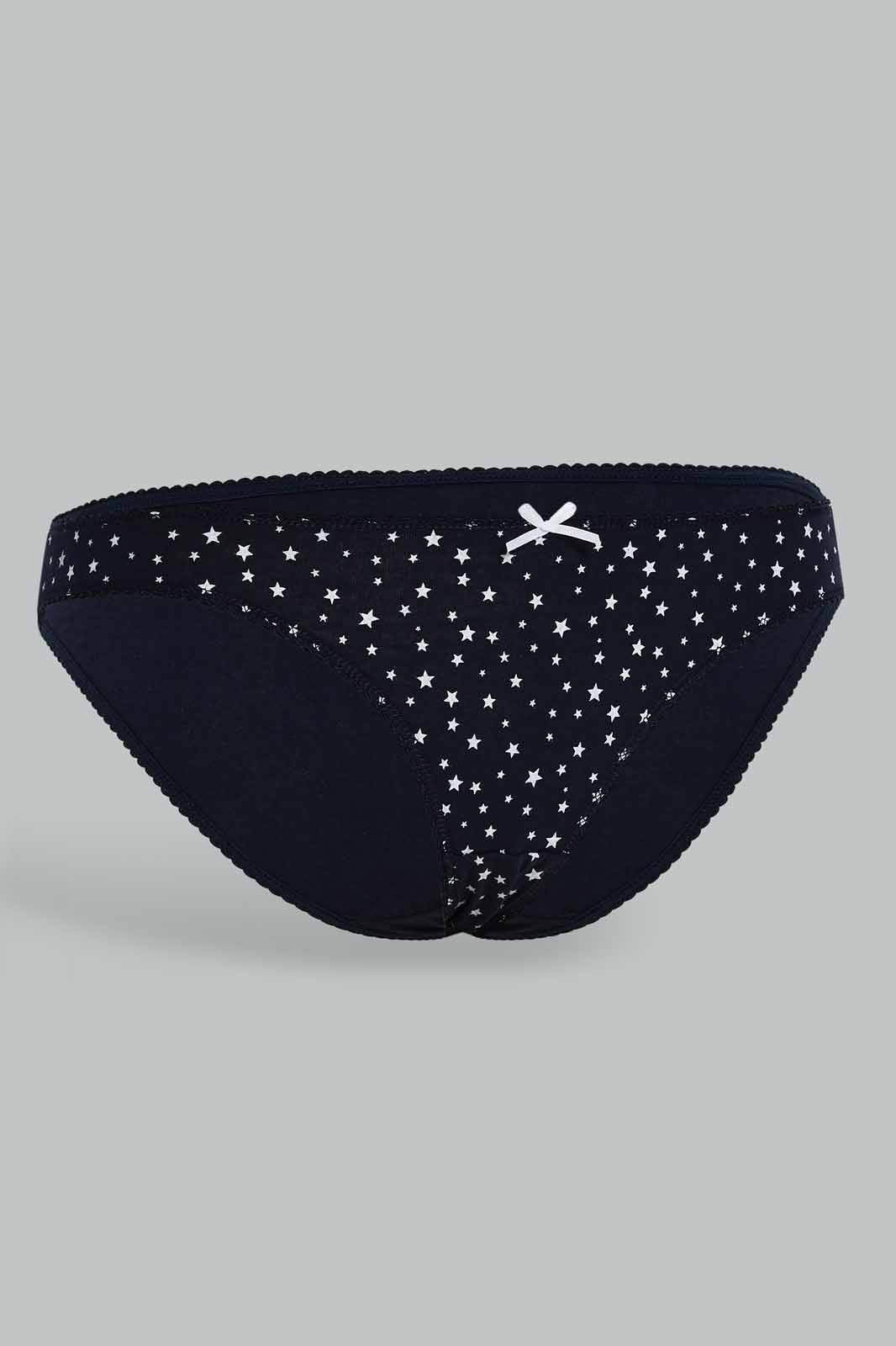 Redtag-Women-Assorted-Print/Plain-Bikini-Briefs-(5-Pack)-365,-Category:Briefs,-Colour:Assorted,-Deals:New-In,-Dept:Ladieswear,-Filter:Women's-Clothing,-New-In-Women-APL,-Non-Sale,-Section:Women,-Women-Briefs--