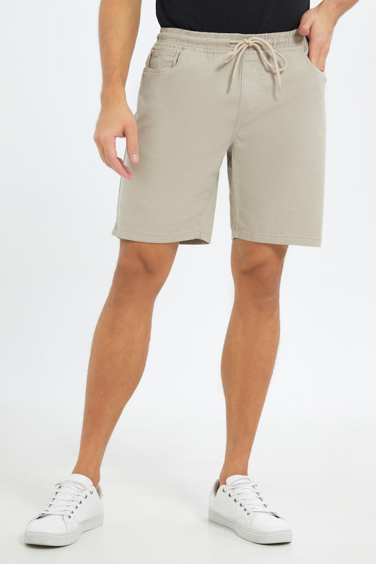 Redtag-Men-Beige-Pull-On-Shorts-CAPSULE-BUY,-Category:Shorts,-Colour:Beige,-Deals:New-In,-Dept:Menswear,-Filter:Men's-Clothing,-Men-Shorts,-New-In-Men-APL,-Non-Sale,-S23A,-Section:Men--