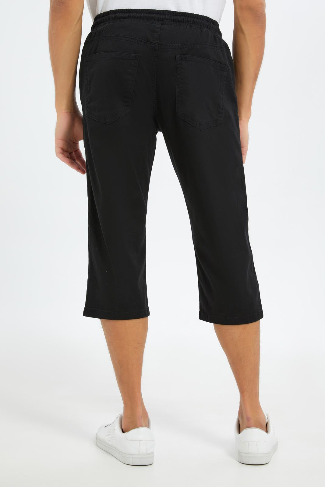 Redtag-Men-Black-Pull-On-Knee-Length-Shorts-CAPSULE-BUY,-Category:Shorts,-Colour:Black,-Deals:New-In,-Dept:Menswear,-Filter:Men's-Clothing,-Men-Shorts,-New-In-Men-APL,-Non-Sale,-S23A,-Section:Men--