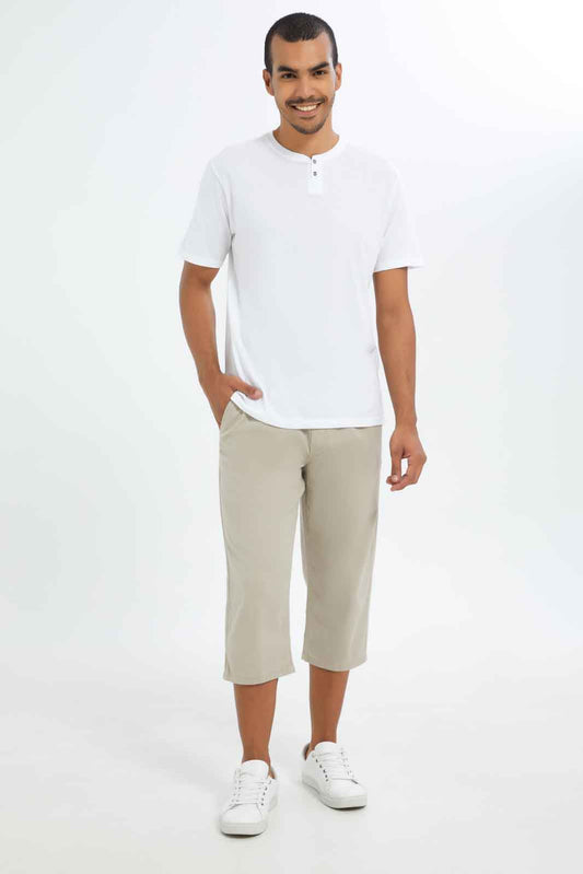 Redtag-Men-Beige-Pull-On-Knee-Length-Shorts-CAPSULE-BUY,-Category:Shorts,-Colour:Beige,-Deals:New-In,-Dept:Menswear,-Filter:Men's-Clothing,-Men-Shorts,-New-In-Men-APL,-Non-Sale,-S23A,-Section:Men--