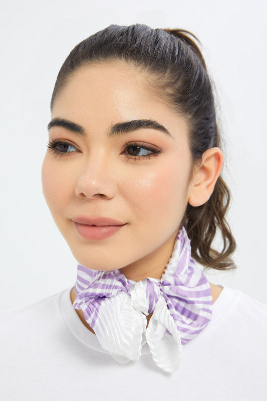 Redtag-Multi-Colour-Pleated-Scarf-Category:Scarves,-Colour:Assorted,-Deals:New-In,-Dept:Ladieswear,-Filter:Women's-Accessories,-H1:ACC,-H2:LAD,-H3:LAA,-H4:SCA,-New-In,-New-In-Women-ACC,-Non-Sale,-S23A,-Season:S23B,-Section:Women,-Style:NECKERCHIEF,-Women-Scarves-Women-