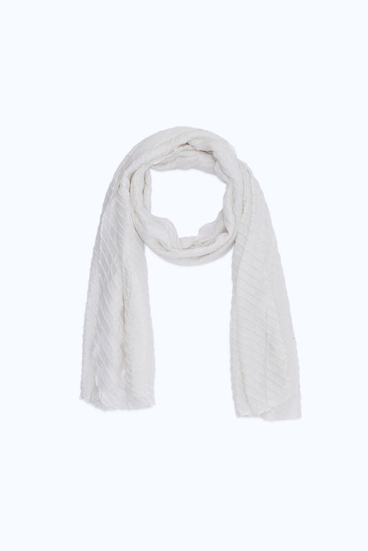 Redtag-Grey-Crinkled-Solid-Scarf-Category:Scarves,-Colour:Grey,-Deals:New-In,-Dept:Ladieswear,-Filter:Women's-Accessories,-H1:ACC,-H2:LAD,-H3:LAA,-H4:SCA,-New-In,-New-In-Women-ACC,-Non-Sale,-S23B,-Season:S23B,-Section:Women,-Style:FASHION,-Women-Scarves-Women-