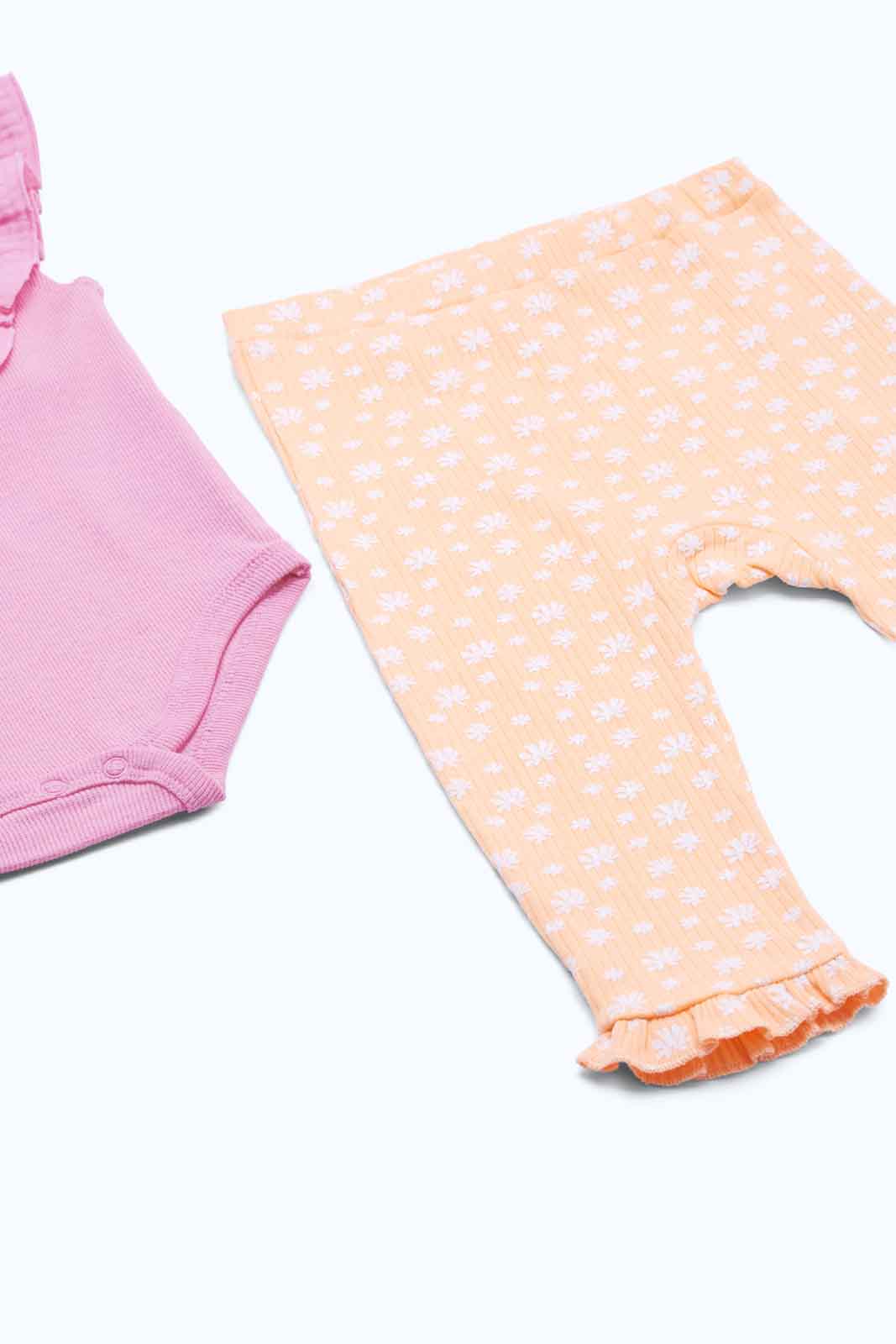 Redtag-Girls-Pink-2-Pc-Sun-Bodysuit-And-Legging-Set-Category:Gift-Sets,-Colour:Assorted,-Deals:New-In,-Dept:New-Born,-Filter:Baby-(0-to-12-Mths),-NBG-Gift-Sets,-New-In-NBG-APL,-Non-Sale,-S23B,-Section:Boys-(0-to-14Yrs)-Baby-0 to 12 Months