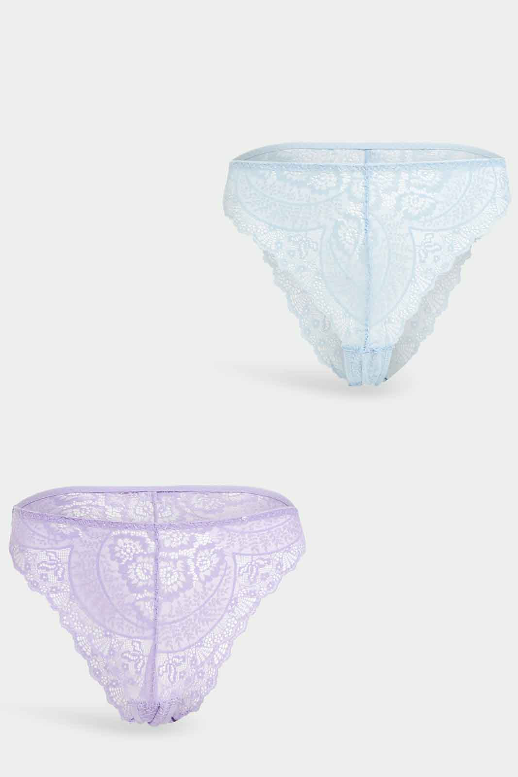 Redtag-Women-Lilac,-Blue-Color-Gk--Core-Lace-High-Leg-2-Pack-Lilac-&-Blue-Category:Briefs,-Colour:Assorted,-Deals:New-In,-Dept:Ladieswear,-Filter:Women's-Clothing,-New-In-Women-APL,-Non-Sale,-S23A,-Section:Women,-Women-Briefs--