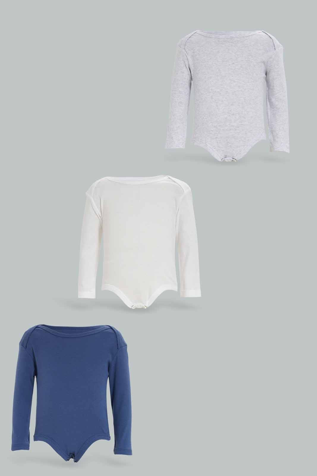 Redtag-Assorted-3-Pack-Plain-Jersey-Bodyuit---Boy-Category:Bodysuits,-Colour:Blue,-Deals:New-In,-Dept:New-Born,-Filter:Baby-(0-to-12-Mths),-NBF-Bodysuits,-New-In-NBF-APL,-Non-Sale,-S23A,-Section:Boys-(0-to-14Yrs)-Baby-
