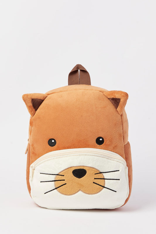 Redtag-Brown-Character-Faux-Fur-Backpack-BOY-Bags,-Category:Bags,-Colour:Brown,-Dept:Boys,-Filter:Boys-Accessories,-New-In,-New-In-BOY-ACC,-Non-Sale,-S23A,-Section:Boys-(0-to-14Yrs)-Boys-