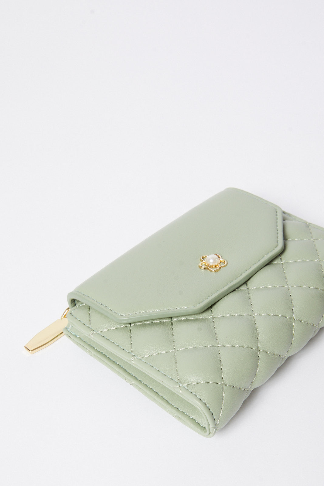 Redtag-Mint-Green-Stitch-Quilting-Purse-Category:Purse,-Colour:Mint,-Deals:New-In,-Dept:Girls,-Filter:Girls-Accessories,-GIR-Bags,-New-In,-New-In-GIR-ACC,-Non-Sale,-S23A,-Section:Girls-(0-to-14Yrs)-Girls-