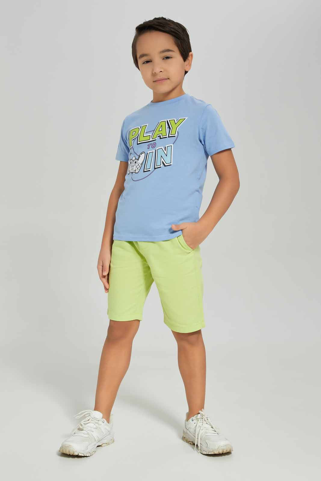 Redtag-Boys-Blue-Game-T-Shirt-And-Short-BOY-Sets,-Category:Sets,-Colour:Blue,-Deals:New-In,-Dept:Boys,-Filter:Boys-(2-to-8-Yrs),-New-In-BOY-APL,-Non-Sale,-S23A,-Section:Boys-(0-to-14Yrs)-Boys-2 to 8 Years