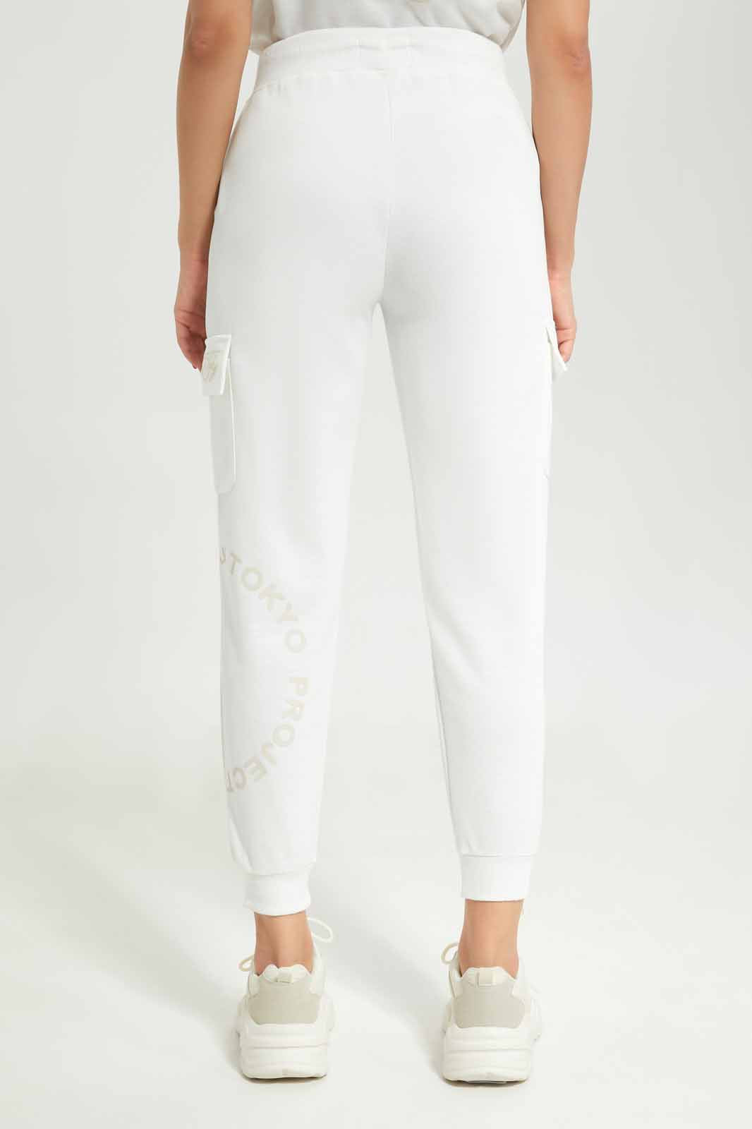 Redtag-Women-Ivory-Active-Jogger-With-Utility-Pockets-Category:Joggers,-Colour:Ivory,-Deals:New-In,-Dept:Ladieswear,-Filter:Women's-Clothing,-New-In-Women-APL,-Non-Sale,-S23A,-Section:Women,-Women-Joggers-Women's-