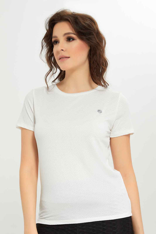 Redtag-Women-White-Short-Sleeve-Placement-Print-Active-T-Shirt-Category:T-Shirts,-Colour:White,-Deals:New-In,-Dept:Ladieswear,-Filter:Women's-Clothing,-New-In-Women-APL,-Non-Sale,-S23A,-Section:Women,-Women-T-Shirts-Women's-
