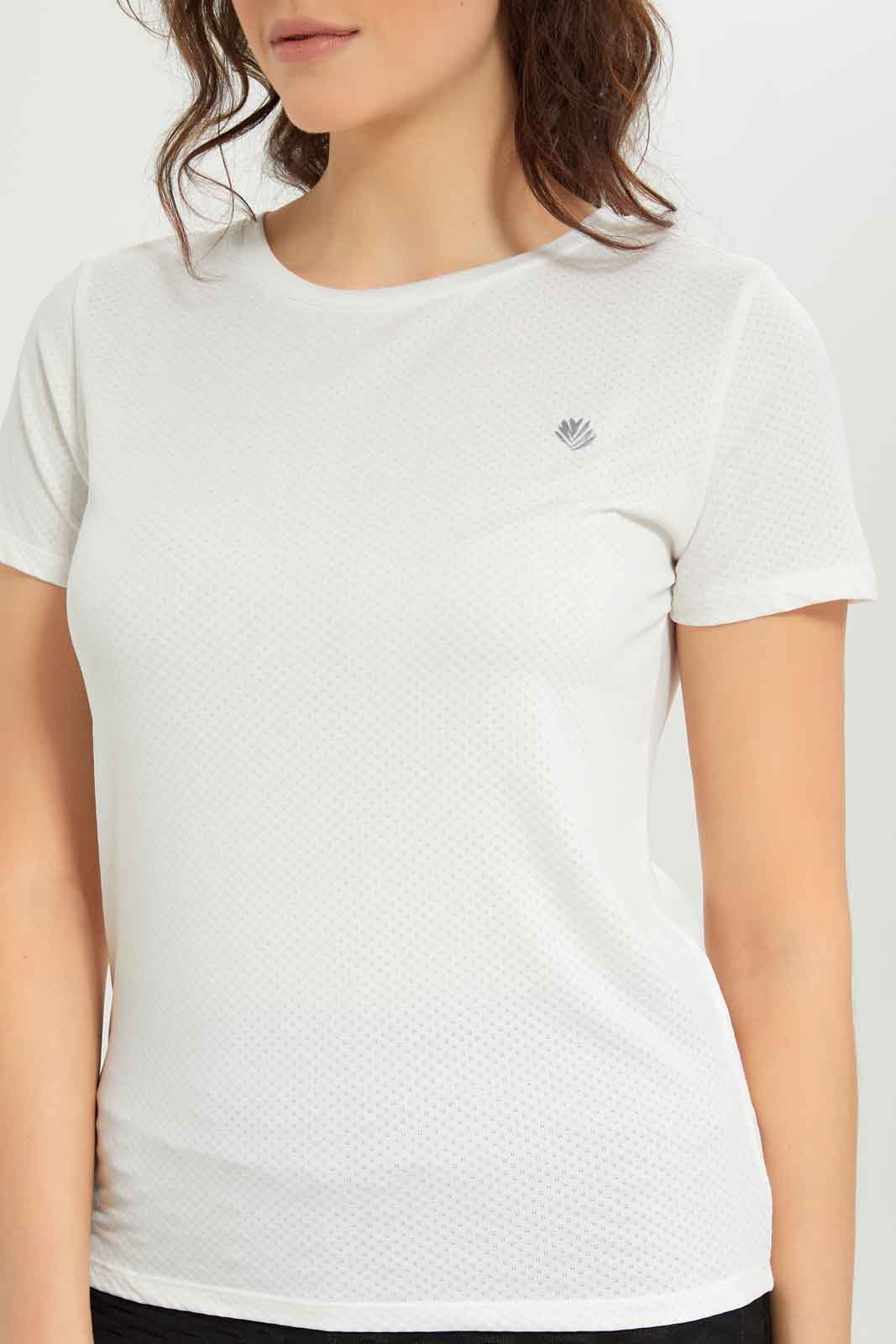 Redtag-Women-White-Short-Sleeve-Placement-Print-Active-T-Shirt-Category:T-Shirts,-Colour:White,-Deals:New-In,-Dept:Ladieswear,-Filter:Women's-Clothing,-New-In-Women-APL,-Non-Sale,-S23A,-Section:Women,-Women-T-Shirts-Women's-