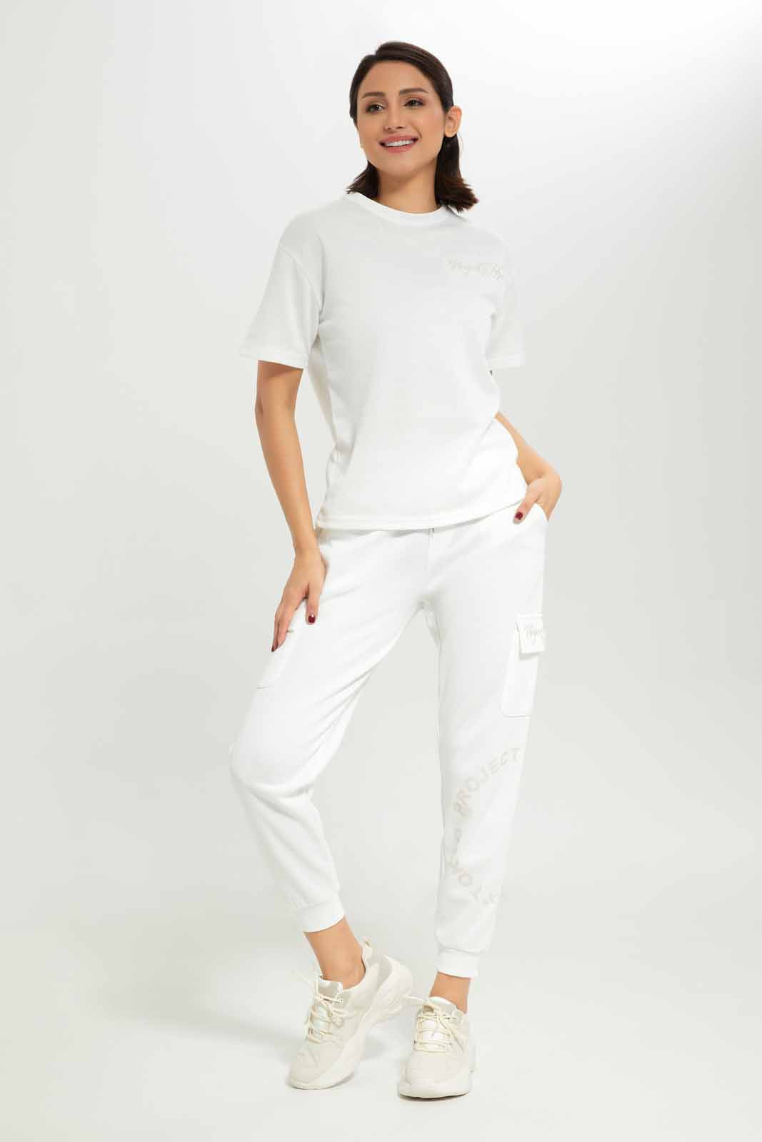Redtag-Women-White-Extended-Shoulder-Boxy-Fit-T-Shirt-With-Placement-Print-Category:T-Shirts,-Colour:White,-Deals:New-In,-Dept:Ladieswear,-Filter:Women's-Clothing,-New-In-Women-APL,-Non-Sale,-S23A,-Section:Women,-Women-T-Shirts-Women's-