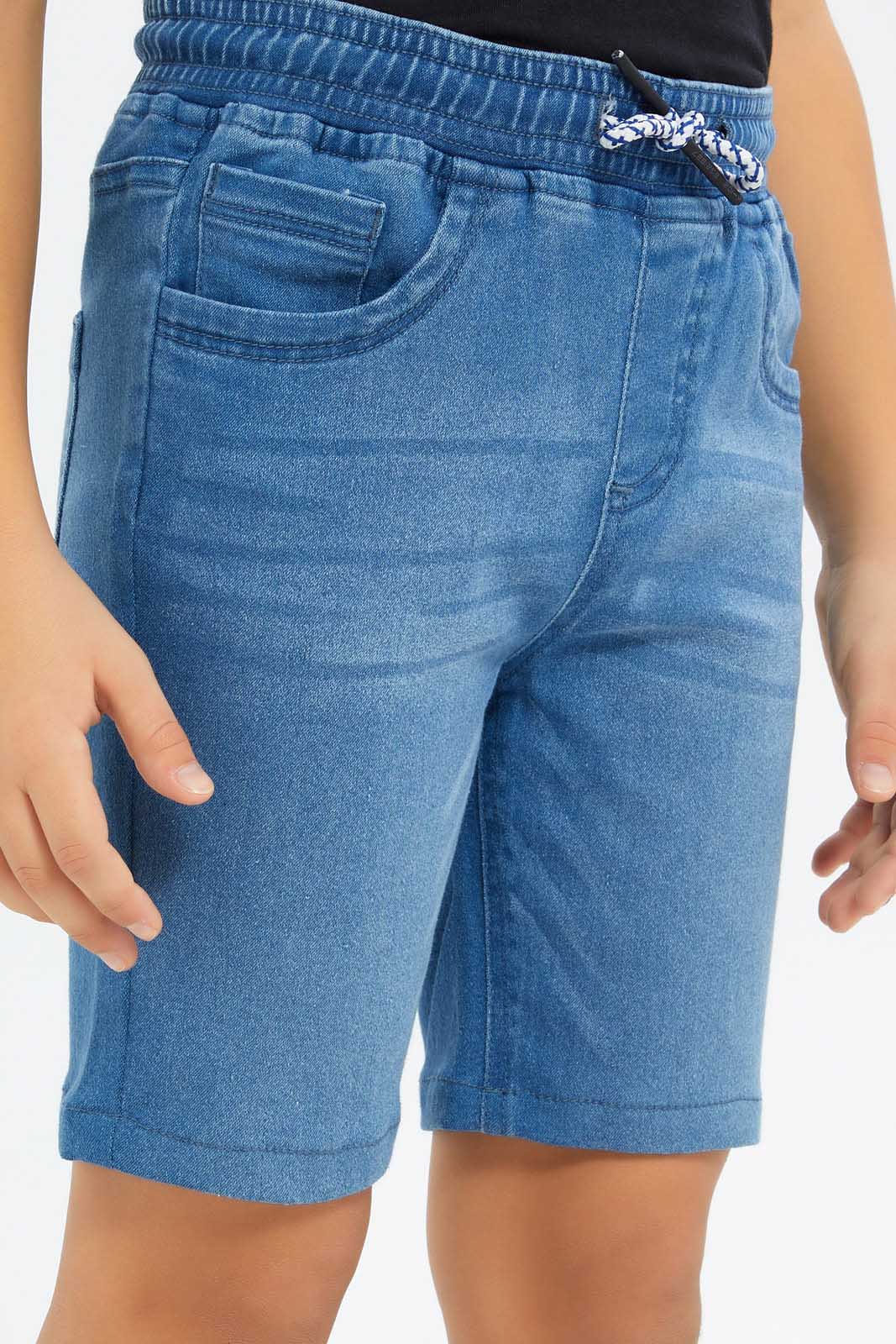 Redtag-Boys-Mid-Wash-Pull-On-Denim-Shorts-BOY-Shorts,-Category:Shorts,-Colour:Blue,-Deals:New-In,-Dept:Boys,-Event:STRATEGY,-Filter:Boys-(2-to-8-Yrs),-H1:KWR,-H2:BOY,-H3:DNB,-H4:SRT,-New-In-BOY-APL,-Non-Sale,-Promo:VLM,-S23B,-Season:S23B,-Section:Boys-(0-to-14Yrs),-VLM-Boys-2 to 8 Years