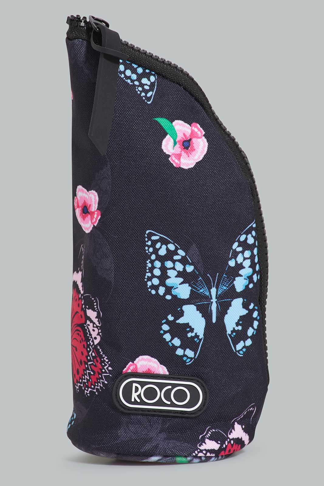 Redtag-Black/Pink-Floral-Print-Trolley-Bag-With-Pencil-Case-BOY-Trolley,-Category:Bags,-CHR,-Colour:Assorted,-Filter:Boys-Accessories,-New-In,-New-In-BOY-ACC,-Non-Sale,-Section:Boys-(0-to-14Yrs),-W22-Check-