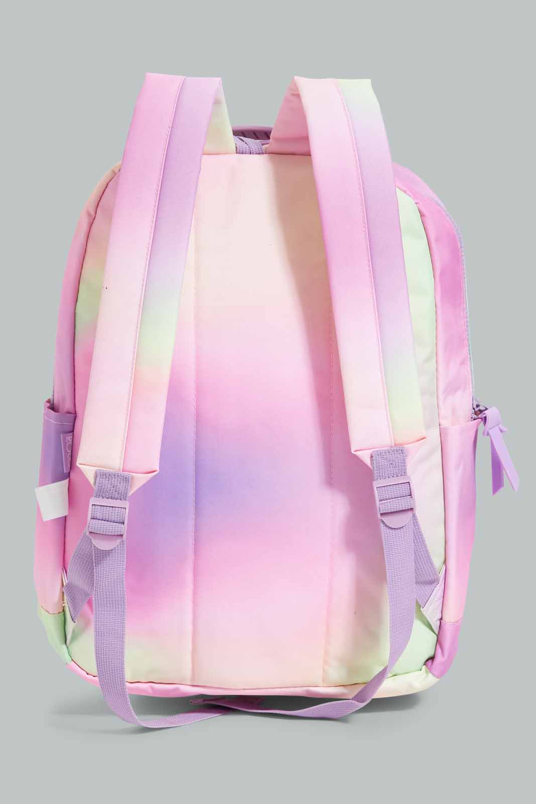 Pink And White Backpack With Pencil Case (2 Piece)