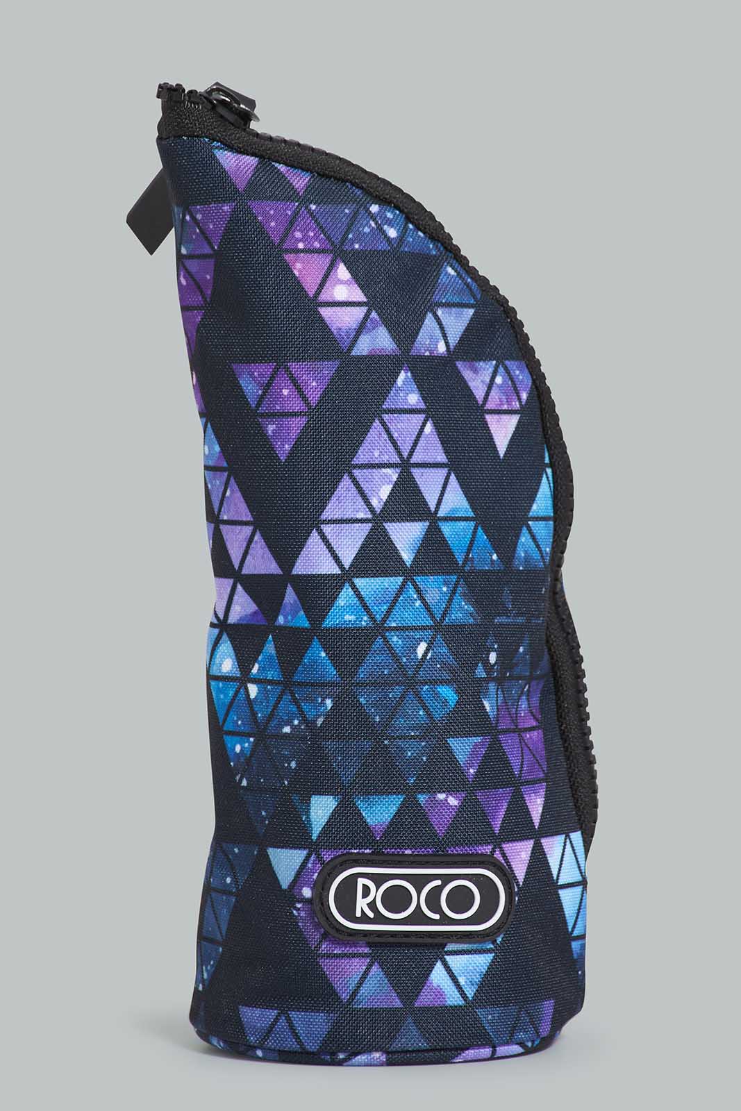 Redtag-Black/Blue-Geometric-Print-Trolley-Bag-With-Pencil-Case-BOY-Trolley,-Category:Bags,-CHR,-Colour:Assorted,-Filter:Boys-Accessories,-New-In,-New-In-BOY-ACC,-Non-Sale,-Section:Boys-(0-to-14Yrs),-W22-Check-