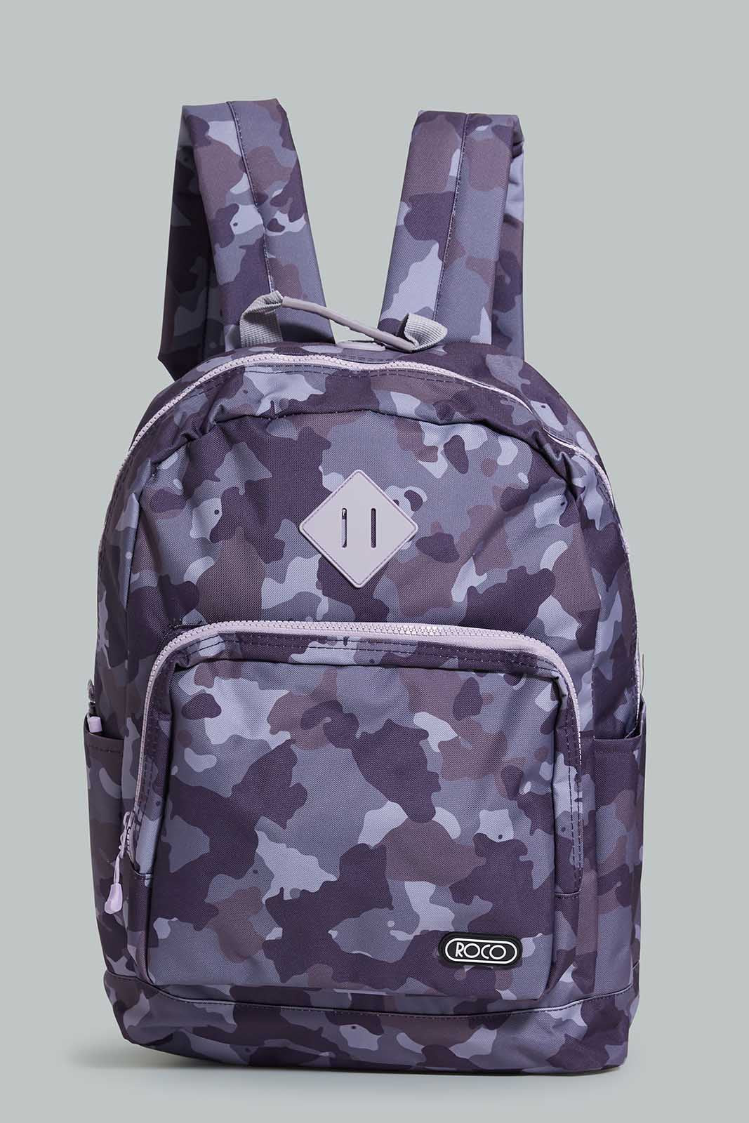 Redtag-Grey/Black-Camouflage-Bag-Pack-With-Pencil-Case-BOY-Bags,-Category:Bags,-CHR,-Colour:Assorted,-Filter:Boys-Accessories,-New-In,-New-In-BOY-ACC,-Non-Sale,-Section:Boys-(0-to-14Yrs),-W22-Check-