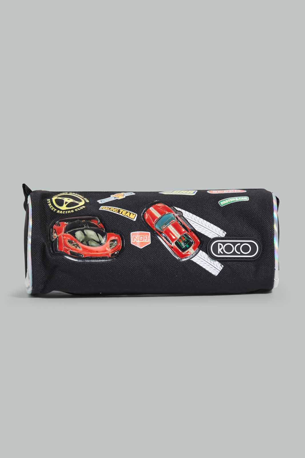 Redtag-Black/Red-Hot-Wheels-Print-Trolley-&-Lunch-Bag-With-Pencil-Case-BOY-Trolley,-Category:Bags,-CHR,-Colour:Assorted,-Filter:Boys-Accessories,-New-In,-New-In-BOY-ACC,-Non-Sale,-Section:Boys-(0-to-14Yrs),-W22-Check-