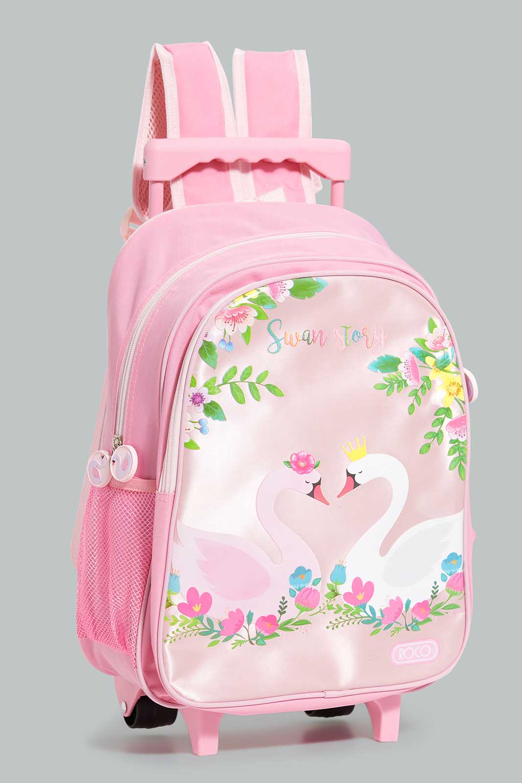 Redtag-Pink-Swan-Story-Trolley-Bag,-Lunch-Box,-Water-Bottle,-With-Pencil-Case-BOY-Trolley,-Category:Bags,-CHR,-Colour:Assorted,-Filter:Boys-Accessories,-New-In,-New-In-BOY-ACC,-Non-Sale,-Section:Boys-(0-to-14Yrs),-W22-Check-
