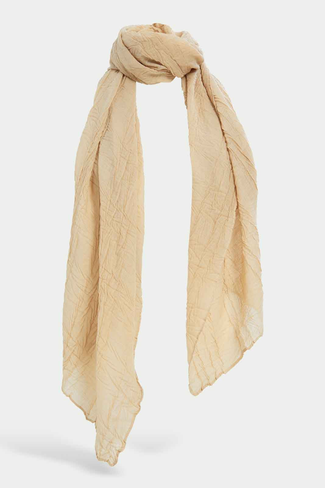 Redtag-Beige-Crinkle-Scarf-Category:Scarves,-Colour:Beige,-Dept:Girls,-Filter:Girls-Accessories,-GIR-Scarves,-New-In,-New-In-GIR-ACC,-Non-Sale,-S23A,-Section:Girls-(0-to-14Yrs)-Girls-