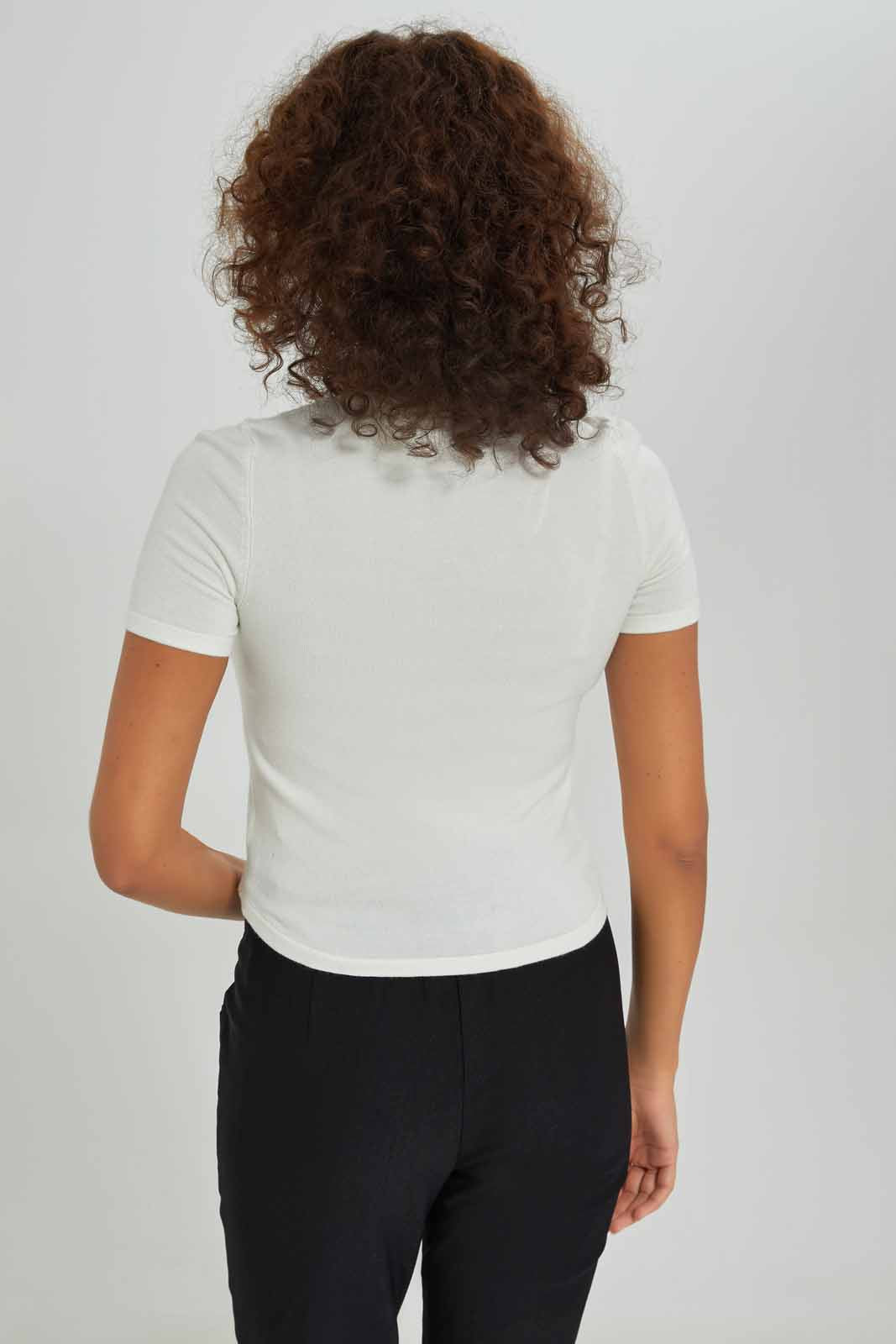 Redtag-Women-Ivory-Short-Sleeve-Knitted-Tshirt-Category:Pullovers,-Colour:Ivory,-Deals:New-In,-Dept:Ladieswear,-Filter:Women's-Clothing,-New-In-Women-APL,-Non-Sale,-S23A,-Section:Women,-Women-Pullovers-Women's-