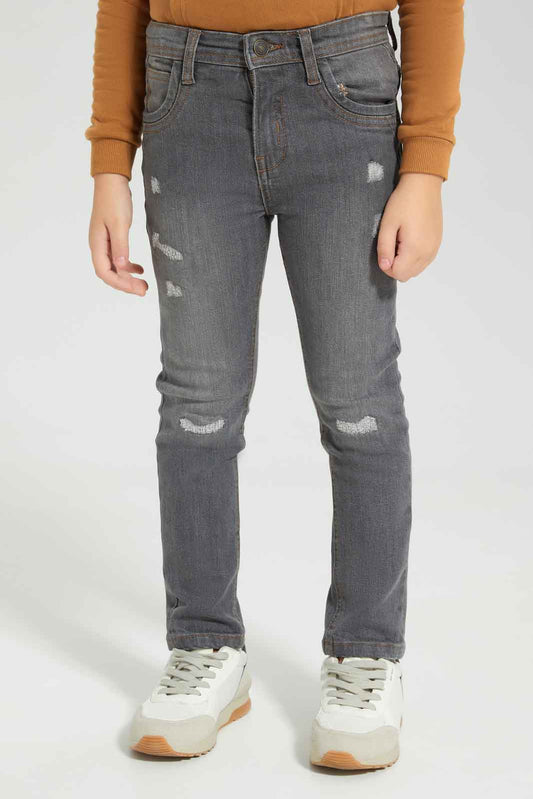 Redtag-Boys-Grey-Ripped-Skinny-Jeans-BOY-Jeans,-Category:Jeans,-Colour:Grey,-Deals:New-In,-Dept:Boys,-Filter:Boys-(2-to-8-Yrs),-New-In-BOY-APL,-Non-Sale,-Section:Boys-(0-to-14Yrs),-W22B-Boys-2 to 8 Years